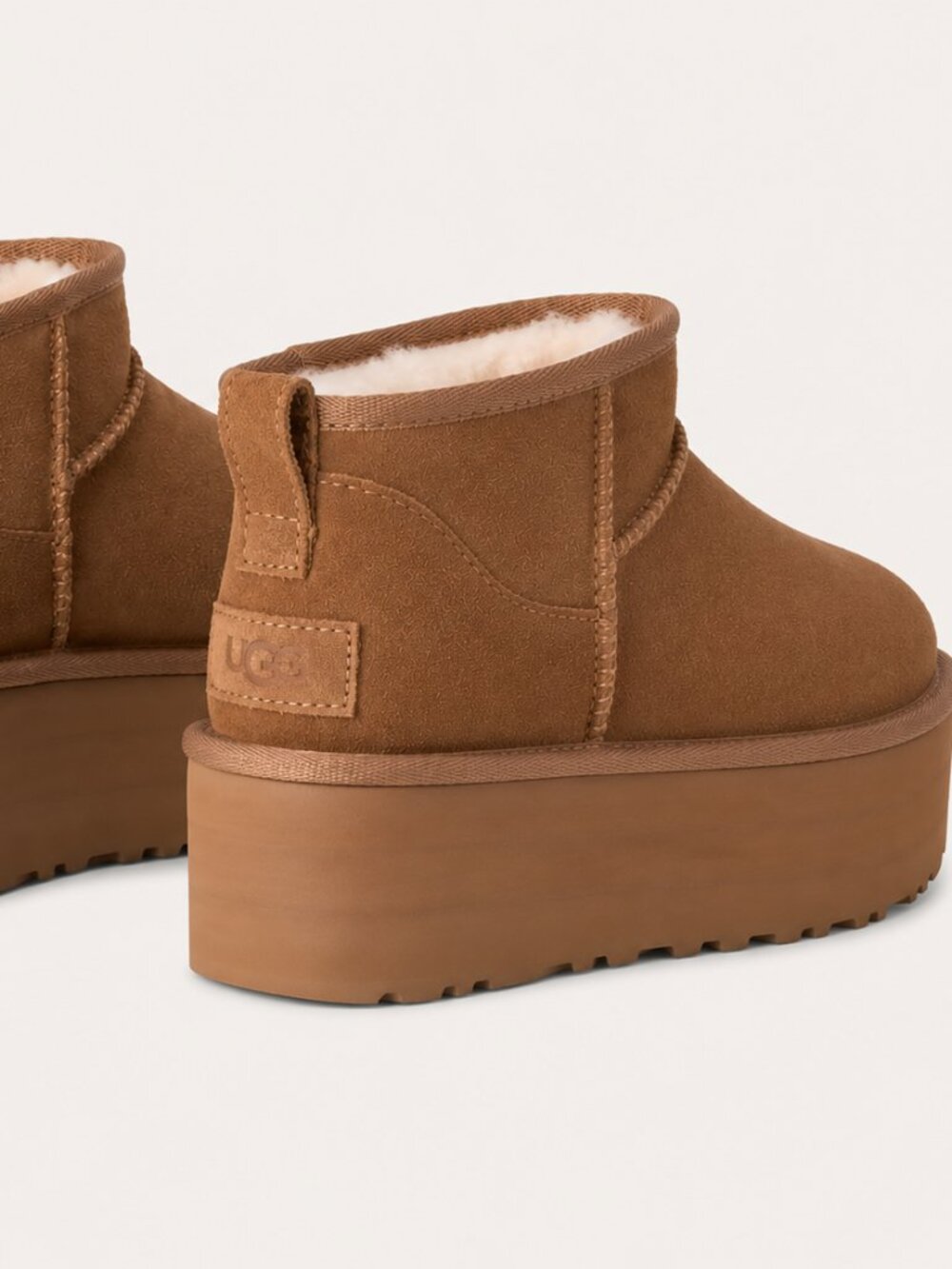UGG Classic Ultra Mini Platform Chestnut Suede Boots